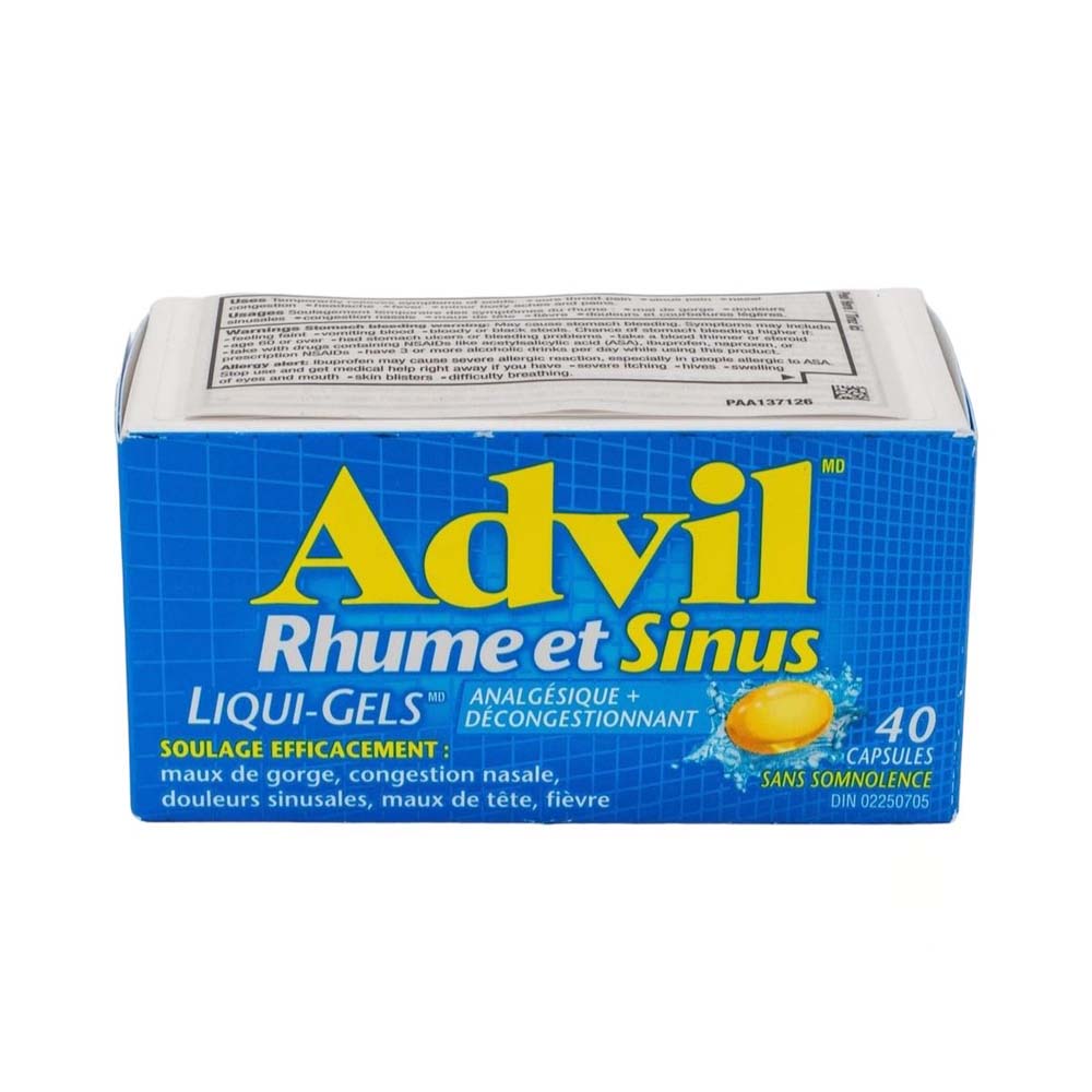 Advil Cold & Sinus Liquid-Gels 40 Capsules – Fortune Supply