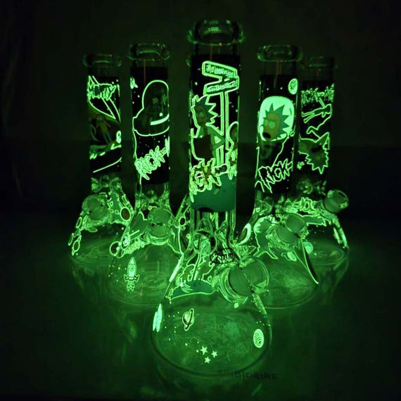 14" 7mm Rick & Morty Beaker - Glow in the Dark [ES23303]