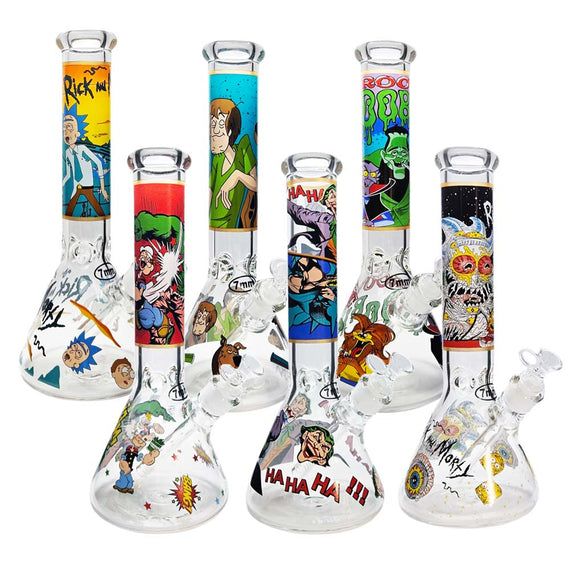 14" 7mm Cartoon Design Bong [ES24187]