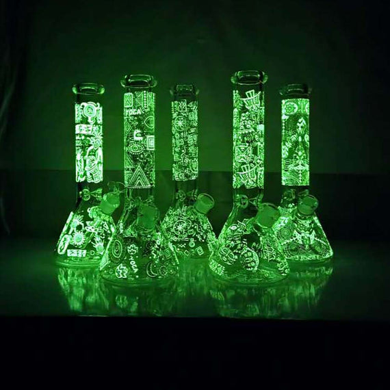 14" 7mm Beaker - Glow in the Dark [ES24192]