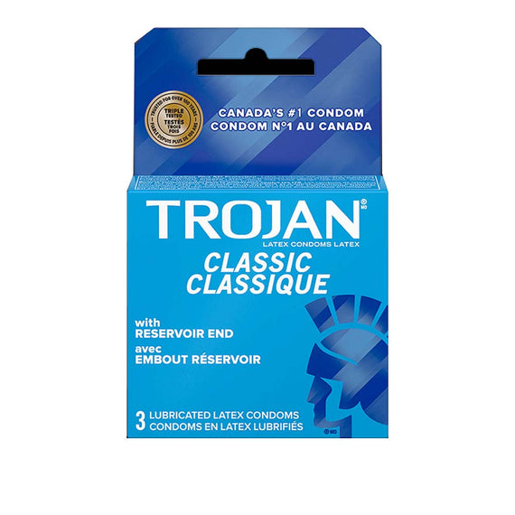 Trojan Classic Lubricated Latex Condoms 3ct