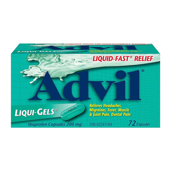 Advil Liquid Gels - Fast Relief 72 Capsules